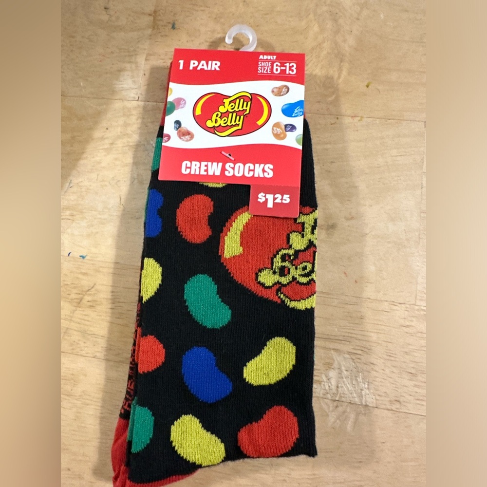 Jelly Belly Crew Socks Size 6-13 - black